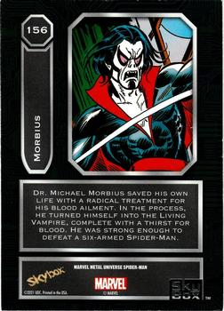 2021 SkyBox Metal Universe Marvel Spider-Man - Blue Light FX #156 Morbius Back
