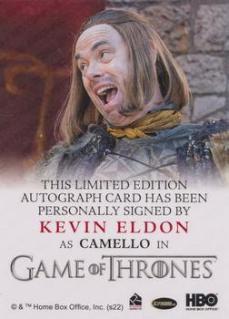 2022 Rittenhouse Game of Thrones: The Complete Series Volume 2 - Autographs Full Bleed #NNO Kevin Eldon Back