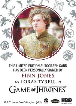 2022 Rittenhouse Game of Thrones: The Complete Series Volume 2 - Autographs Red Sigil #NNO Finn Jones Back