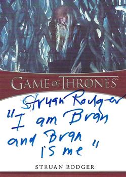 2022 Rittenhouse Game of Thrones: The Complete Series Volume 2 - Inscription Autographs #NNO Struan Rodger Front