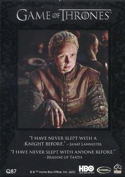 2022 Rittenhouse Game of Thrones: The Complete Series Volume 2 - Quotable Game of Thrones #Q87 Quotable Game of Thrones Back