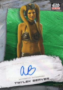 2022 Topps Chrome Star Wars Galaxy - Autographs Green #GA-ABT Andrea Bartlow Front