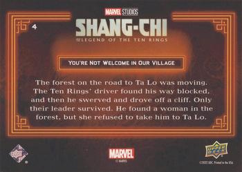 2023 Upper Deck Marvel Shang-Chi and the Legends of the Ten Rings #4 You're Not Welcome in our Village Back