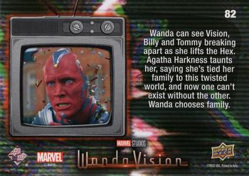 2023 Upper Deck Marvel Wandavision #82 Save Westview or Save Your Family Back