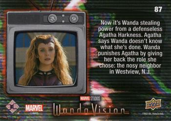 2023 Upper Deck Marvel Wandavision #87 You Don’t Know What You’ve Unleashed Back