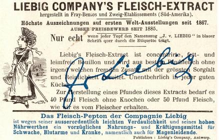 1898 Liebig Swiss Cantons (German Text) (F545, S547) #NNO) Bern Back