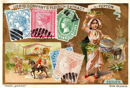 1899 Liebig Postage Stamps II (German Text)(F591, S589) #NNO Ceylon Front