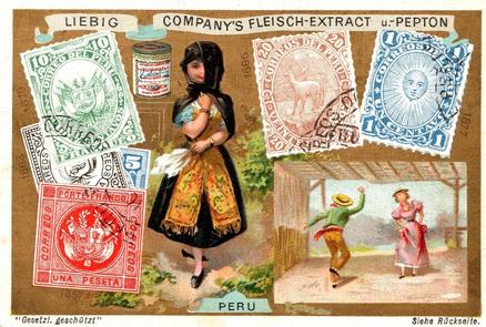 1899 Liebig Postage Stamps II (German Text)(F591, S589) #NNO Peru Front