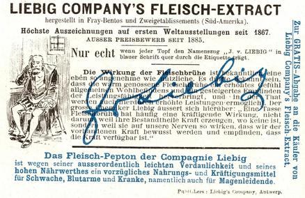 1899 Liebig Inventors I (German Text)(F596, S594) #NNO Galilee Back