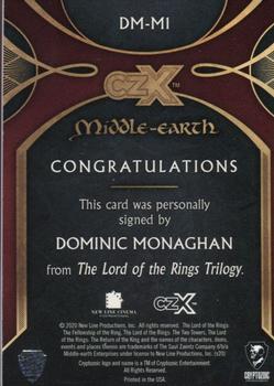 2022 Cryptozoic CZX Middle-earth - Autographs #DM-M1 Dominic Monaghan as Merry Back