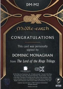 2022 Cryptozoic CZX Middle-earth - Autographs #DM-M2 Dominic Monaghan as Merry Back