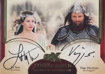 2022 Cryptozoic CZX Middle-earth - Dual Autographs #VM-LT Viggo Mortensen as Aragorn / Liv Tyler as Arwen Front