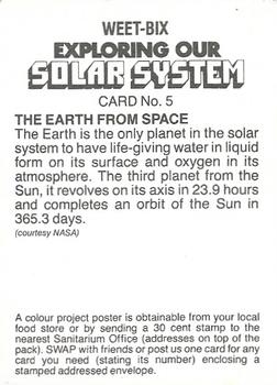 1984 Weet-Bix Exploring Our Solar System #5 Earth Back
