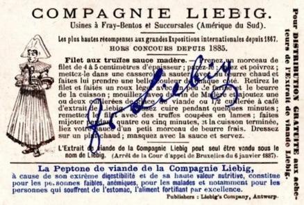 1899 Liebig Fishing II (French Text)(F600, S599) #NNO Crayfish Back