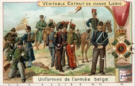 1899 Liebig Military Uniforms (French Text) (F607, S608) #NNO Belgium Front