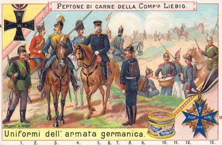 1899 Liebig Military Uniforms (French Text) (F607, S608) #NNO German Front