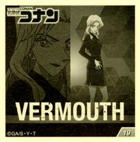 2020 Ensky Detective Conan (名探偵コナン) Sticker Collection #19 Vermouth Back