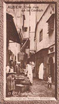 1932 Suchard Collection Coloniale (Demandez Aussi backs) #1 Alger - Une Rue de la Casbah (Algérie) Front