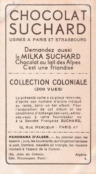 1932 Suchard Collection Coloniale (Demandez Aussi backs) #2 Panoramma d'Alger (Algérie) Back