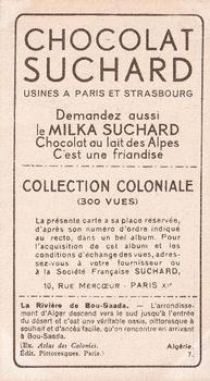 1932 Suchard Collection Coloniale (Demandez Aussi backs) #7 La Rivière de Bou-Saada (Algérie) Back