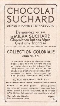 1932 Suchard Collection Coloniale (Demandez Aussi backs) #9 Blida - Le Bois Sacré (Algérie) Back