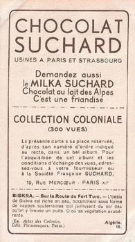 1932 Suchard Collection Coloniale (Demandez Aussi backs) #16 Biskra - Sur la Route du Fort Turc (Algérie) Back