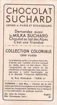 1932 Suchard Collection Coloniale (Demandez Aussi backs) #33 Tlemcen - Rue Haedo (Algérie) Back