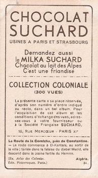 1932 Suchard Collection Coloniale (Demandez Aussi backs) #34 Route de la Corniche Près Constantine (Algérie) Back