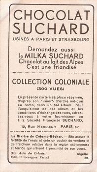 1932 Suchard Collection Coloniale (Demandez Aussi backs) #39 Colomb-Béchar - La Rivière (Algérie) Back