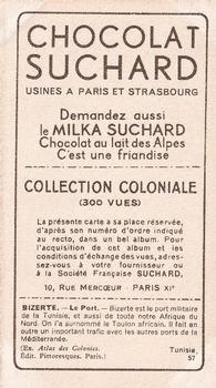 1932 Suchard Collection Coloniale (Demandez Aussi backs) #57 Bizerte - Le Port (Tunisie) Back