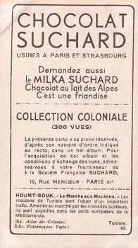 1932 Suchard Collection Coloniale (Demandez Aussi backs) #63 Houred Souk - Marché aux Moutons (Tunisie) Back