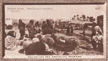 1932 Suchard Collection Coloniale (Demandez Aussi backs) #63 Houred Souk - Marché aux Moutons (Tunisie) Front