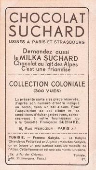 1932 Suchard Collection Coloniale (Demandez Aussi backs) #67 Femme Kabyle (Tunisie) Back