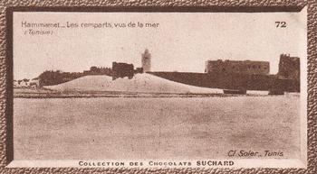 1932 Suchard Collection Coloniale (Demandez Aussi backs) #72 Hammamet - Les Remparts Vus de la Mer (Tunisie) Front
