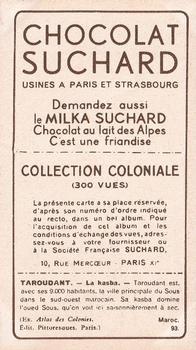 1932 Suchard Collection Coloniale (Demandez Aussi backs) #93 Taroudant - La Kasba (Maroc) Back