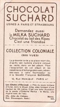 1932 Suchard Collection Coloniale (Demandez Aussi backs) #100 Les Chutes d'Ouzoud (Maroc) Back