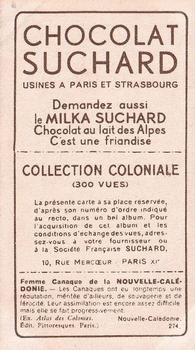 1932 Suchard Collection Coloniale (Demandez Aussi backs) #274 Femme Canaque (Nouvelle-Calédonie) Back