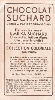 1932 Suchard Collection Coloniale (Demandez Aussi backs) #293 Forçats dans le Pénitencier du Maroni (Guyanne Française) Back