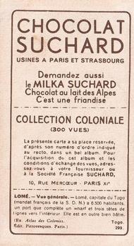 1932 Suchard Collection Coloniale (Demandez Aussi backs) #299 Lomé - Vue Générale (Togo) Back