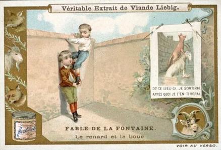 1900 Liebig La Fontaine's Fables III (French Text) (F627, S625) #NNO Goat Front