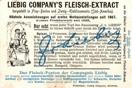 1900 Liebig From Field and Forest (German Text) (F629, S627) #NNO Pheasants Back