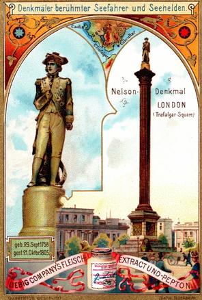 1900 Liebig Monuments of Great Sailors (German Text) (F638, S637) #NNO Lord Nelson Front