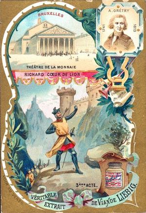1900 Liebig Famous Theatres and Operatic Productions (French Text) (F647, S648) #NNO Richard the Lionheart Front