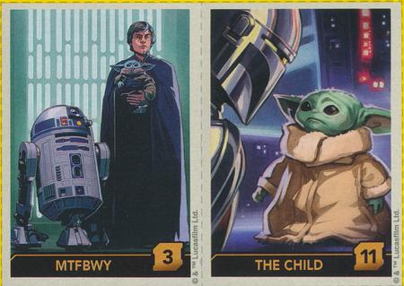 2022 Eggo Star Wars The Mandalorian - 2-card Panels #3 / 11 MTFBWY / The Child Front