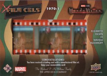 2023 Upper Deck Marvel Wandavision - 1970s One Lifetime or Another Film Cels #1970-1 Wanda Maximoff Back