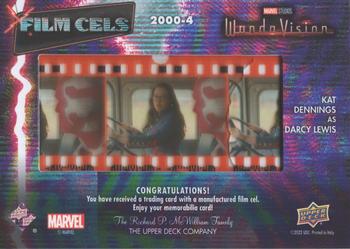2023 Upper Deck Marvel Wandavision - 2000s One Lifetime or Another Film Cels #2000-4 Darcy Lewis Back