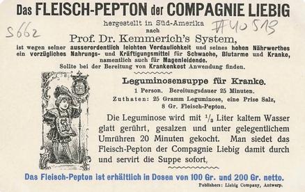 1901 Liebig Colors of the Rainbow (German Text)(F661, S662) #NNO Red Back