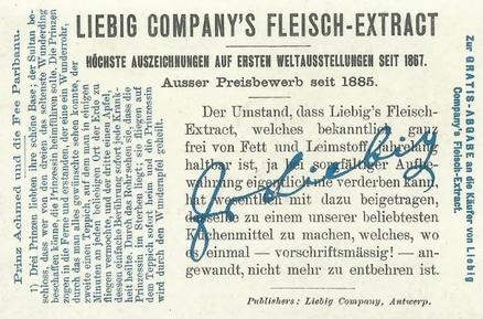 1901 Liebig Prince Almed and the Fairy Paribanu (German Text)(F679, S679) #4 Greyhound Back