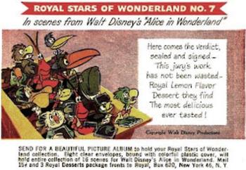 1951 Royal Stars of Wonderland #7 Alice in Wonderland Front