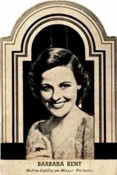 1934 Film Stars Die Cut (R93) #NNO Barbara Kent Front
